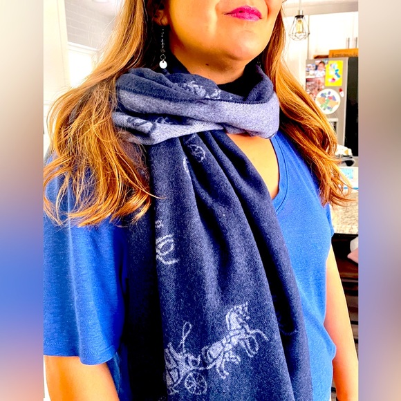 NWOT COACH UNISEX SCARF Cashmere & Wool Heavy&thick - Picture 10 of 10